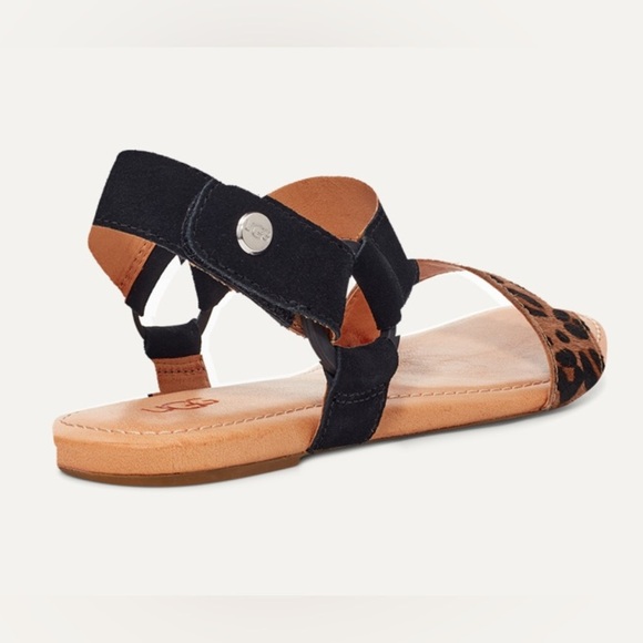 Women’s UGG Rynell leopard leather sandal. Size 8.5 - Picture 4 of 10